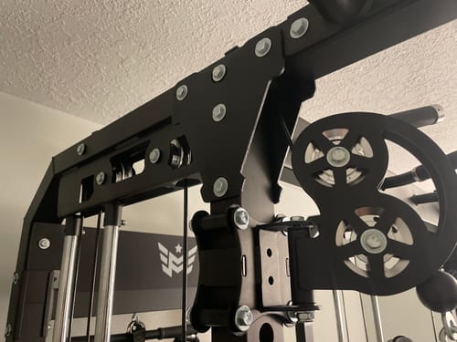 Customer photo review of Major Fitness Rack Attachment Aluminum Pulley Set