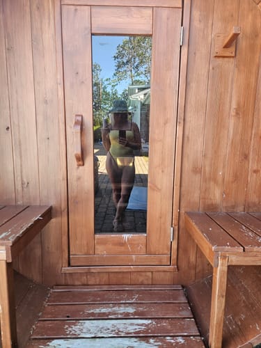 Customer photo review of Bandeau Cut Swimsuit (Yellow)