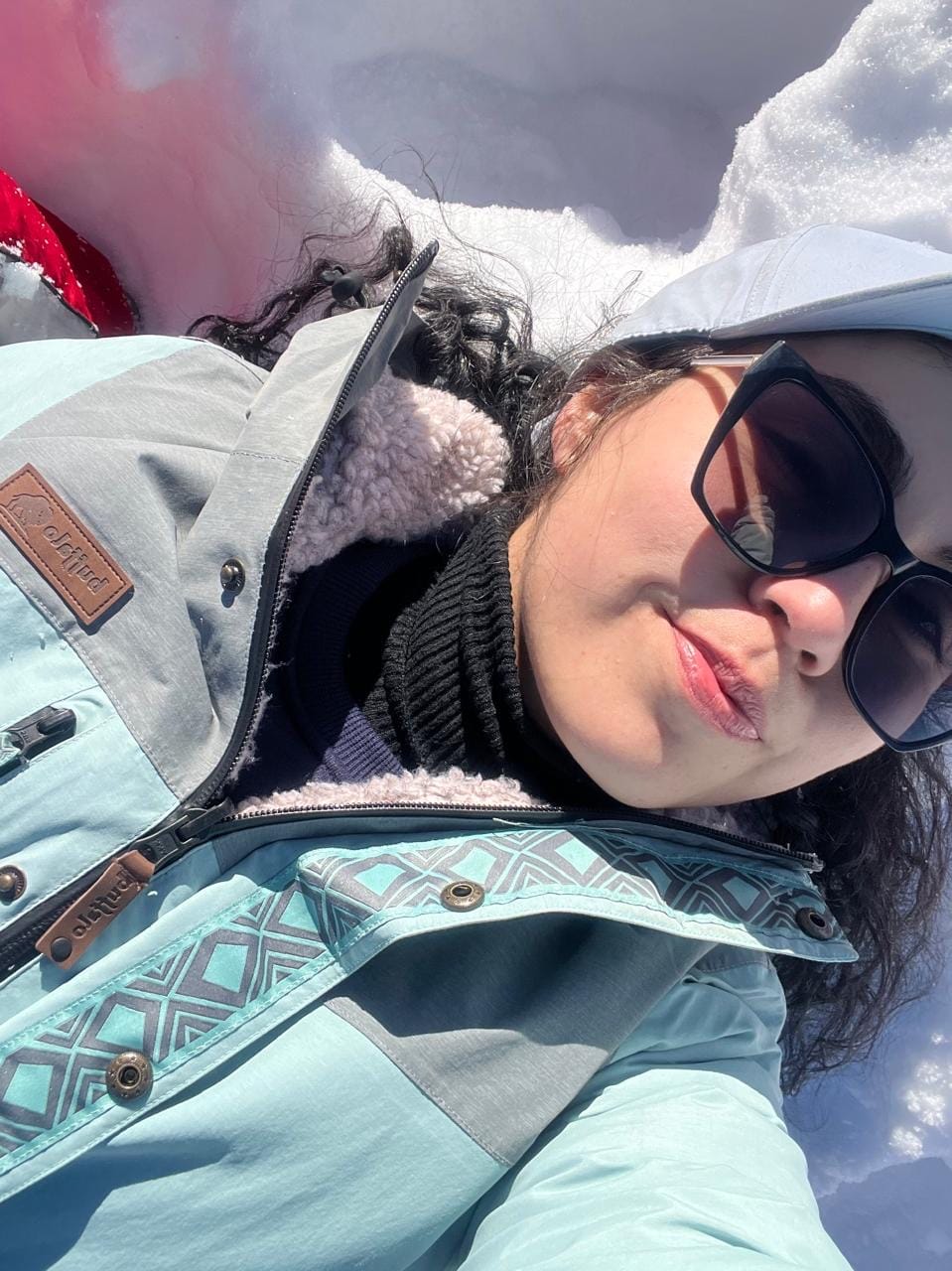 Customer photo review of Parka Impermeable Reversible Camaleon Mujer