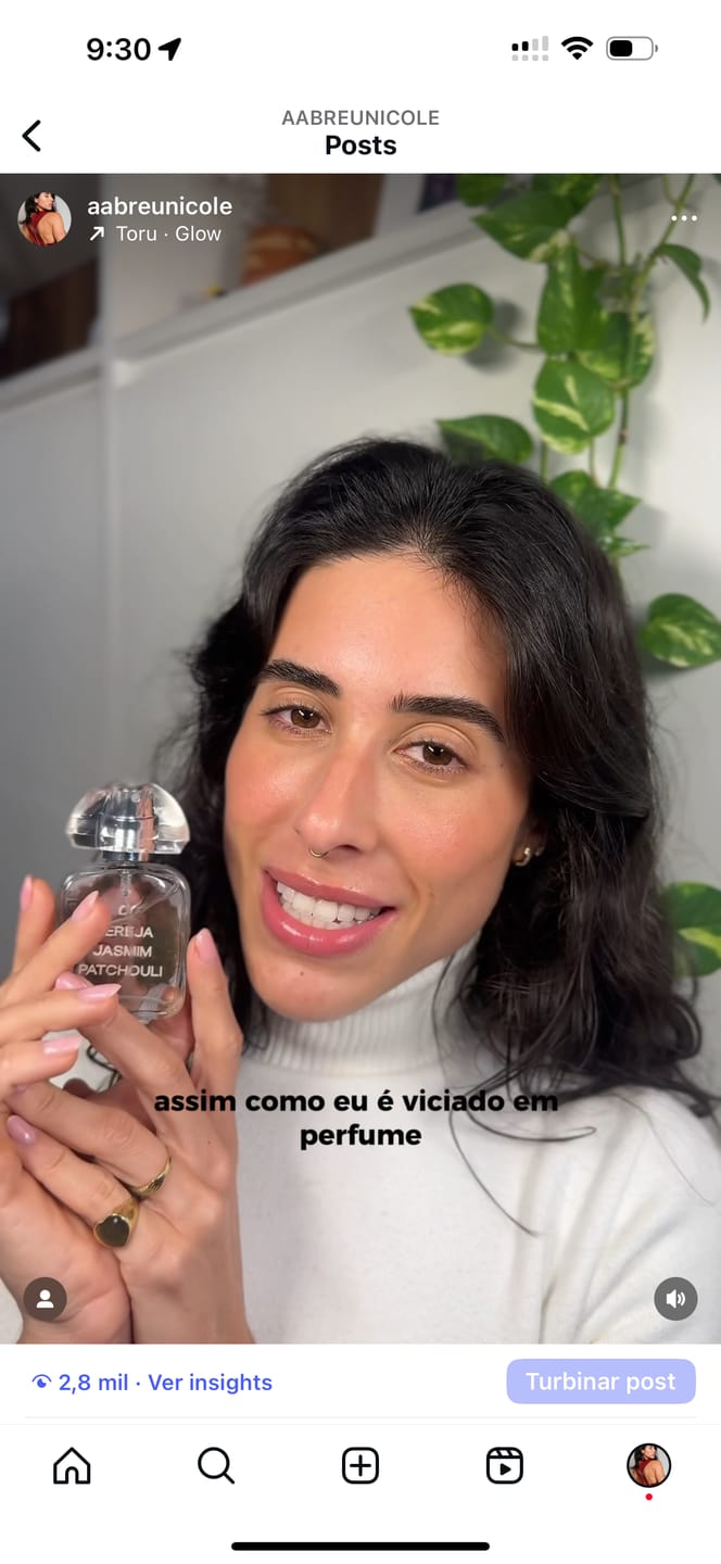 Customer photo review of Perfume Cabelo e Corpo #01