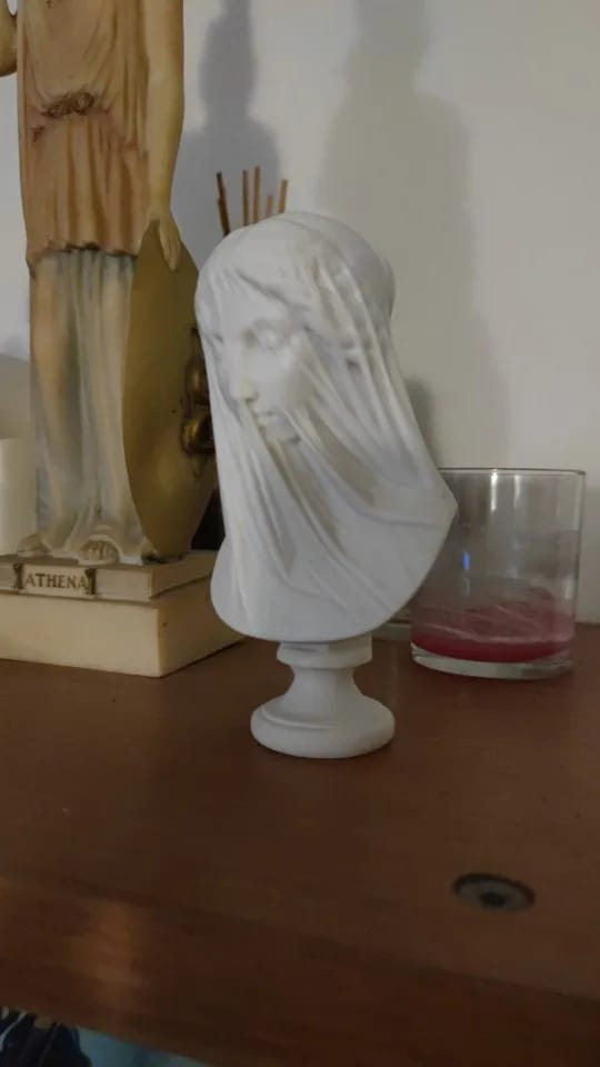 Customer photo review of Veiled Lady Greek Statue - Goddess