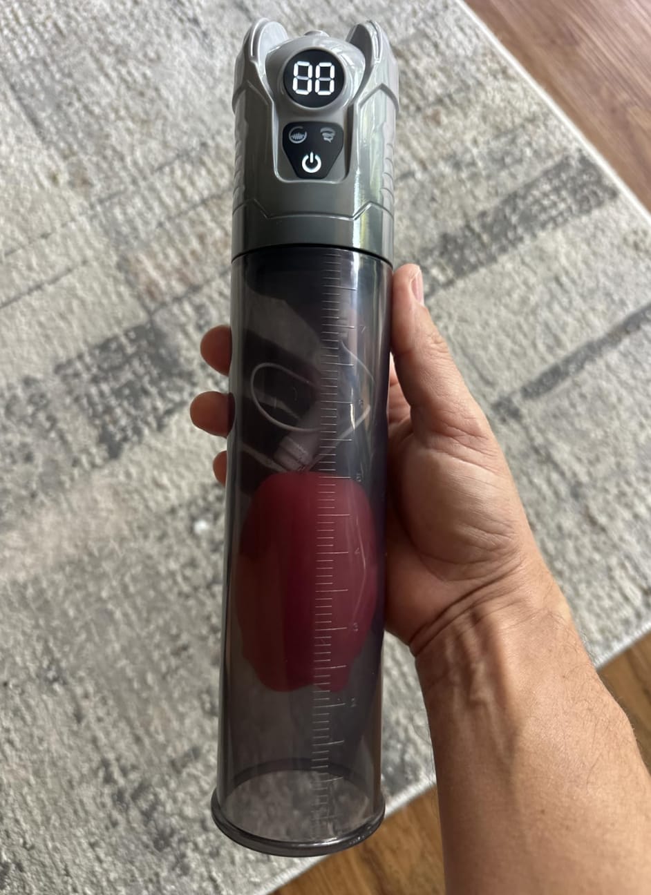 Customer photo review of GrowPlus - Enhance Pleasure and Performance with 5 Suction Modes and 7 Vibration Settings for Penis Pumps