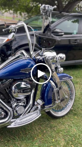 Customer video review of HR3Superior Blue 5" Stretched Extended Saddlebags For Harley Touring 2014-2022