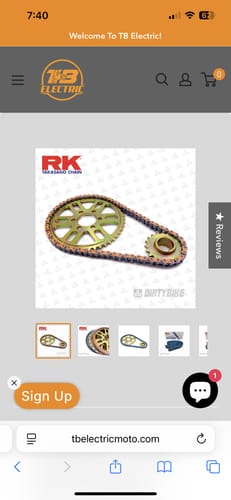 Customer photo review of 219 Primary Belt to Chain Conversion Kit | Talaria X3 | XXX