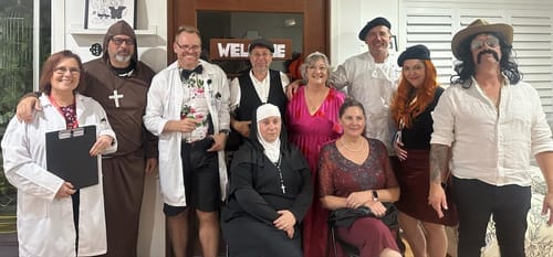 Customer photo review of Replay-able Wine Tasting Murder Mystery Dinner Party Game for Up to 20 Adults – Host Your Own Wine-Themed Game Night – Physical Kit