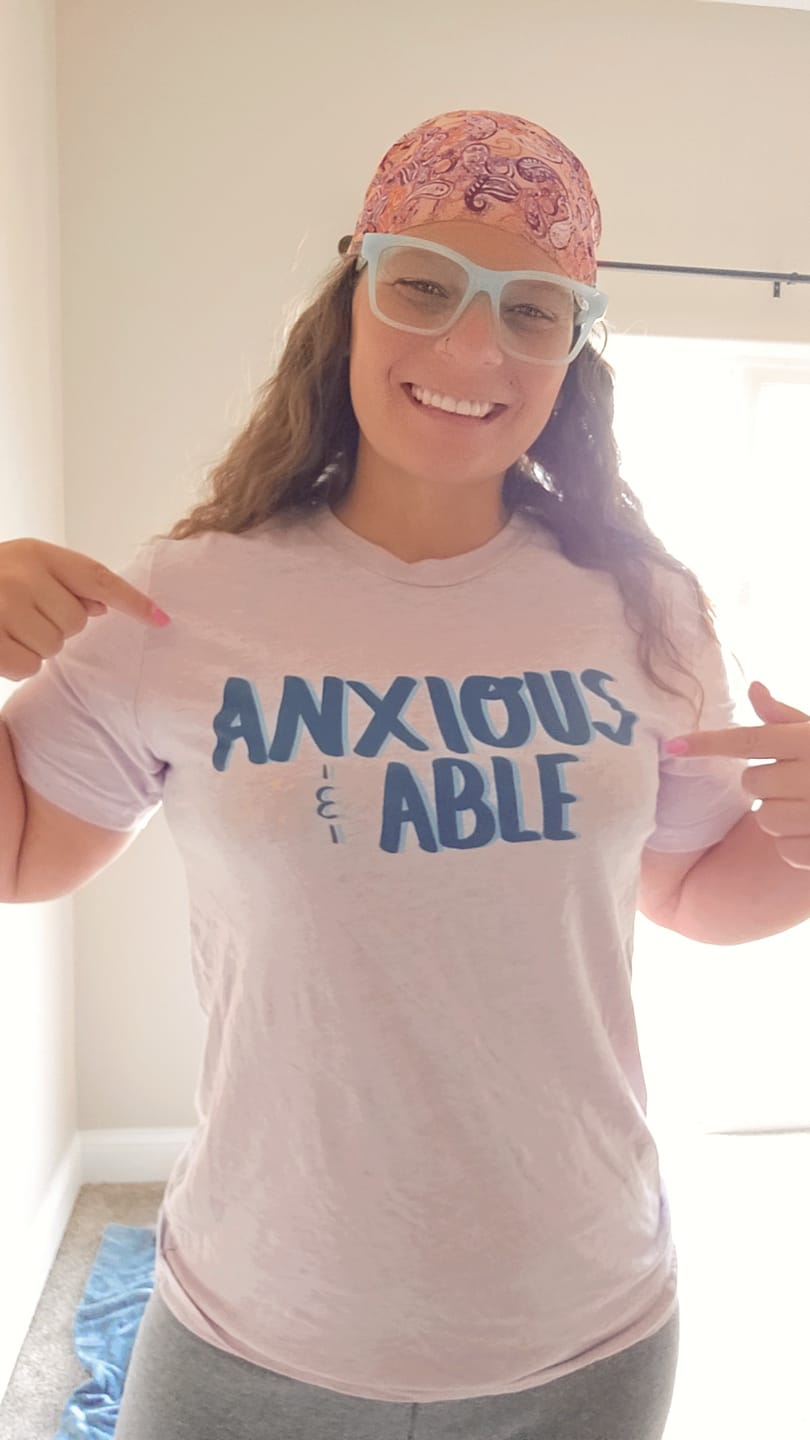 Customer photo review of Anxious & Able T-Shirt