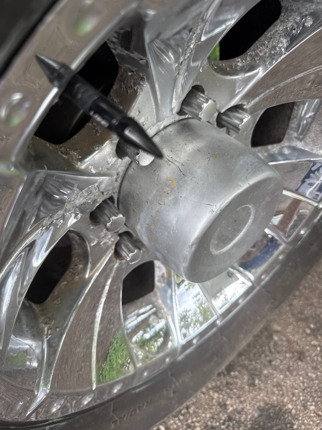 Customer photo review of Spiked Valve Stem Caps