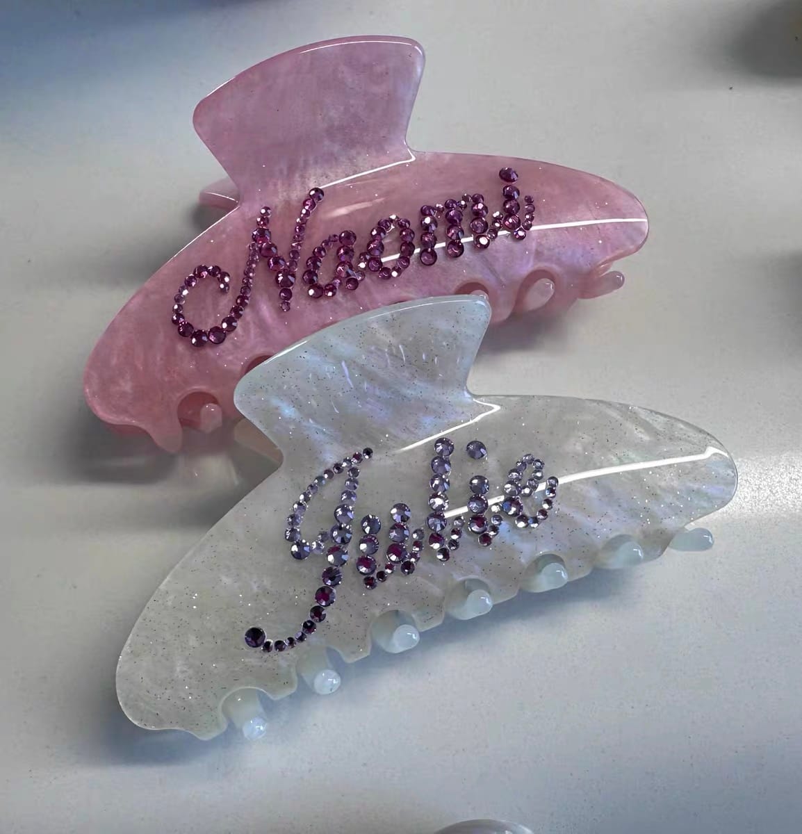 Customer photo review of The Customized Name Hair Claw