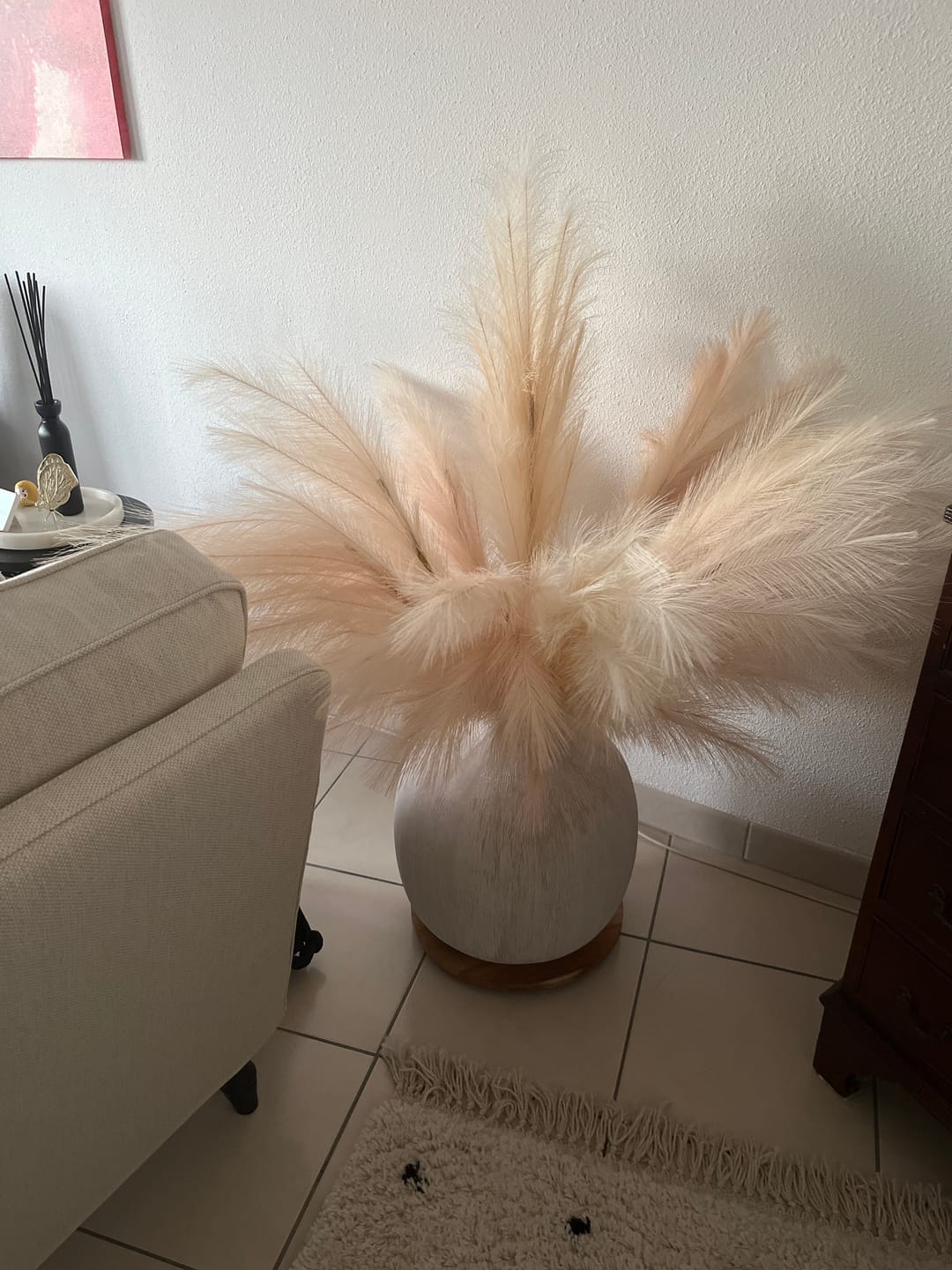 Customer photo review of Pampas 110cm (3 tiges)- Crème