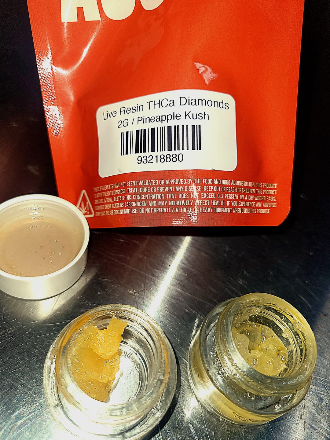 Customer photo review of Live Resin THCa Diamonds