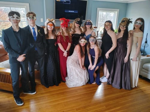 Customer photo review of Replay-able Masquerade Murder Mystery Dinner Party Game for Up to 20 Adults - Host Your Own Dinner Party Game Night - Masquerade Venetian Carnival Theme - Mardi Gras Fancy Dress Dinner Party V2