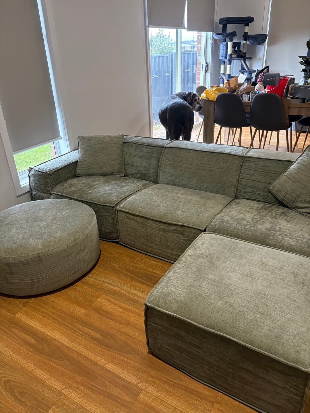Customer photo review of C8 Round Pouf Ottoman