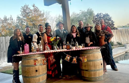 Customer photo review of Replay-able Cowboy Wild West Murder Mystery Dinner Game for Up to 20 Adults - Host Your Own Dinner Party Game Night - Cowboy & Wild West Theme - Cowboy Fancy Dress Dinner PartyV2