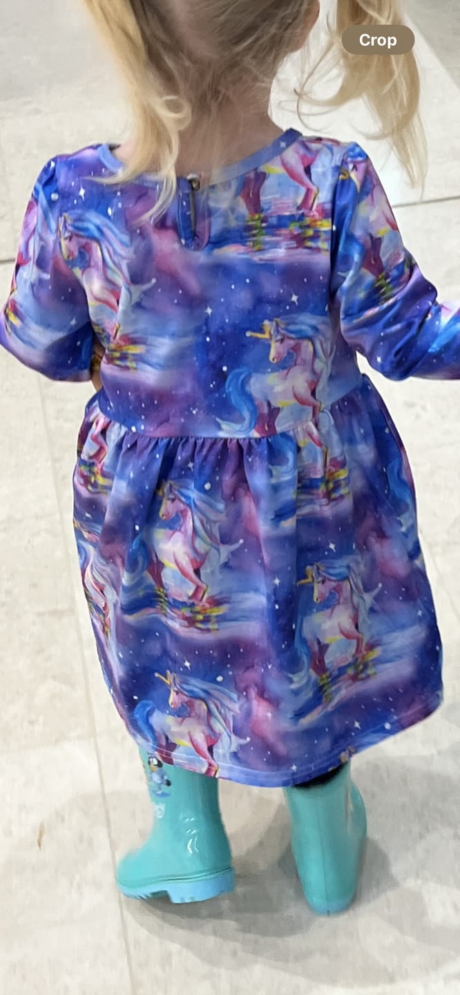 Customer photo review of Starlight Unicorn Long Sleeve Pocket Dress
