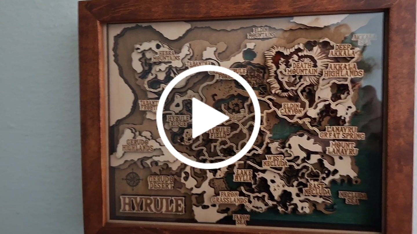 Customer video review of THE HYRULE 3D MAP