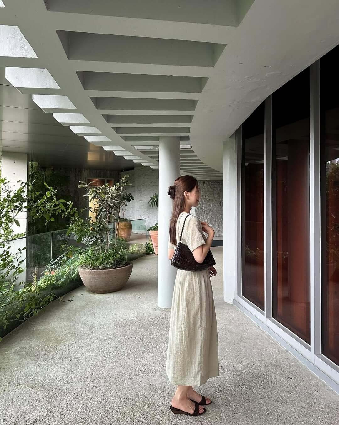 Customer photo review of Marissa Vegan Leather Woven Bag Small