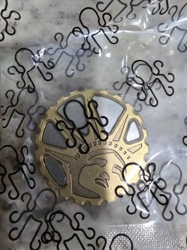 Customer photo review of 🗽 Liberty Brass Golf Ball Marker - EDC Edge with Aluminum Inlays (Limited to 50)
