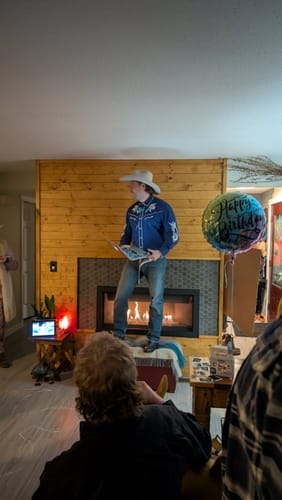 Customer photo review of Replay-able Cowboy Wild West Murder Mystery Dinner Game for Up to 20 Adults - Host Your Own Dinner Party Game Night - Cowboy & Wild West Theme - Cowboy Fancy Dress Dinner PartyV2