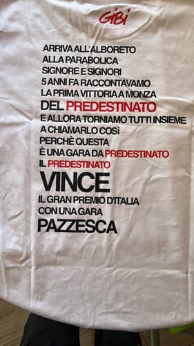 Paolo M. review of T-Shirt  UNA GARA DA PREDESTINATO image 1 out of 2