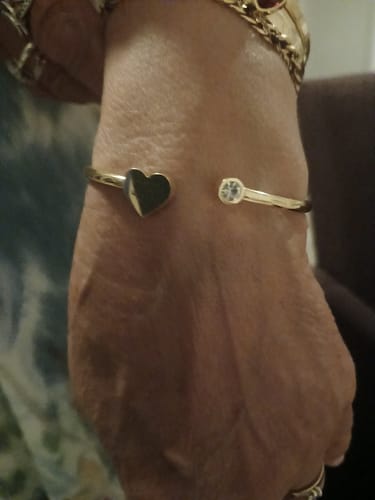 Customer photo review of Heart bangle gold