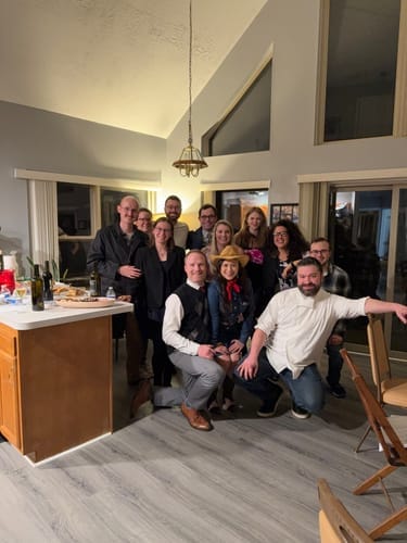 Customer photo review of Replay-able Wine Tasting Murder Mystery Dinner Party Game for Up to 20 Adults – Host Your Own Wine-Themed Game Night – Physical Kit