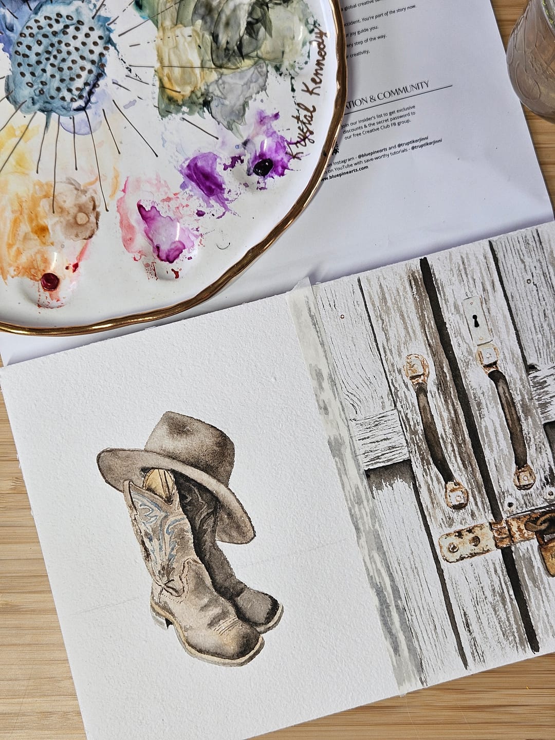 Customer photo review of HANDMADE WATERCOLOR PAPER BLOCKS - PRE ORDER