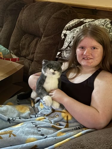 Custom Petslify plush reviewed by Allyson R., handmade replica of their cat