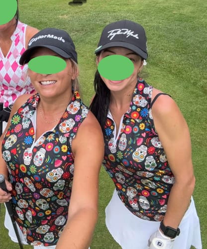 Customer photo review of Retro er Women??s Sleeveless Golf Tank Top Shirt Polo