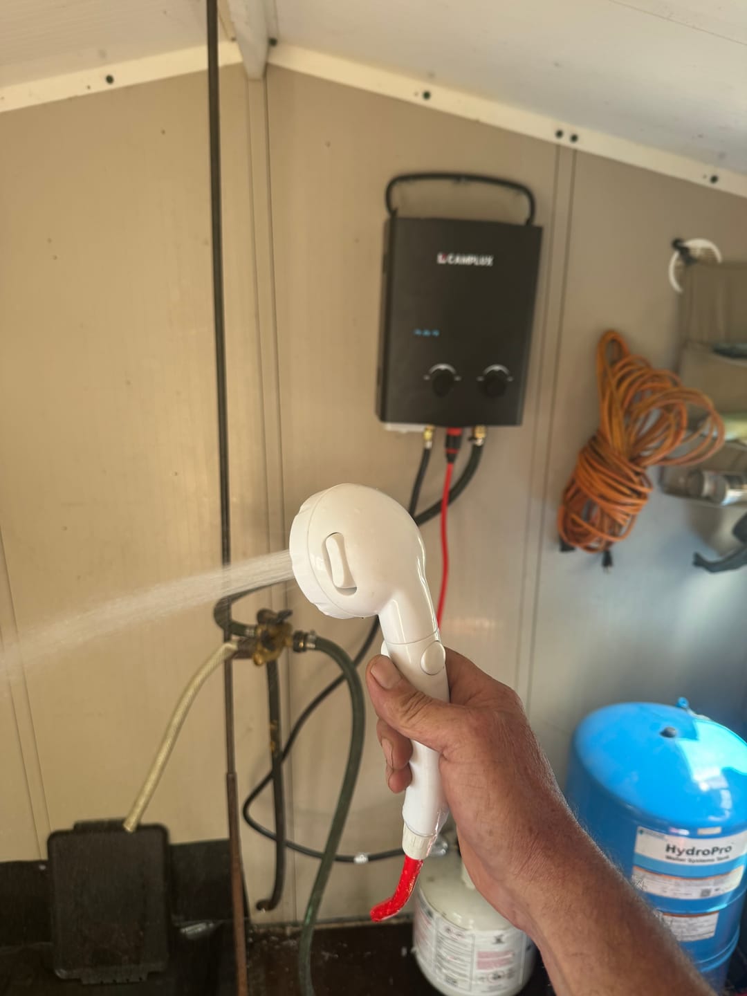 Customer photo review of Camplux AY132B Portable Propane Water Heater