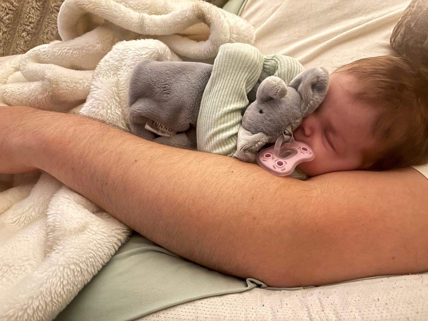 Customer photo review of Pacifier Buddy Evie the Elephant