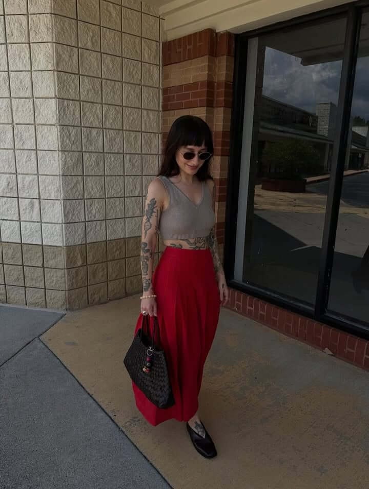 Customer photo review of Marissa Vegan Leather Woven Bag Medium