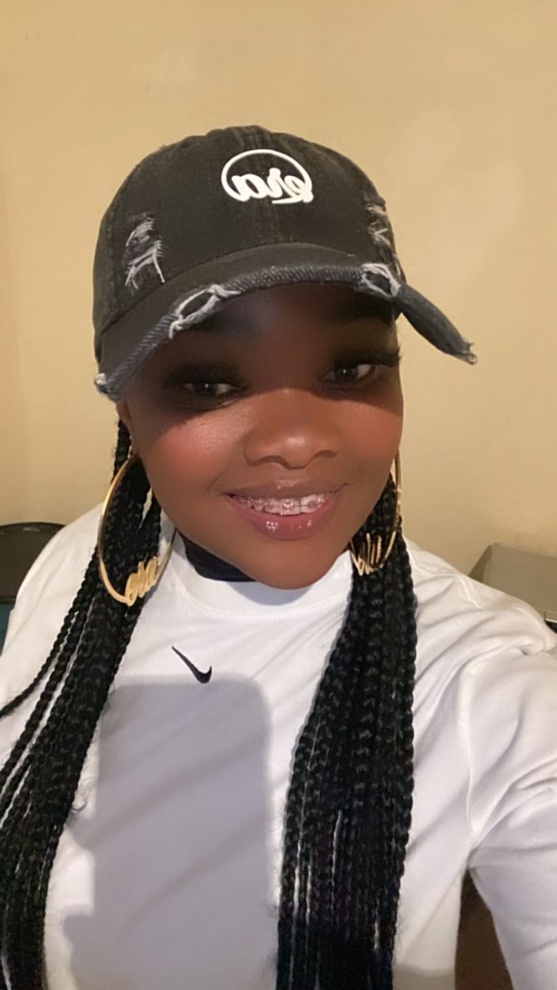 Customer photo review of Era Distressed Black Denim Cap