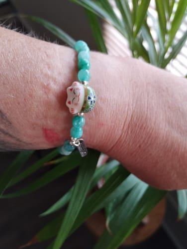 Customer photo review of Bracelet Maneki Neko - Perles