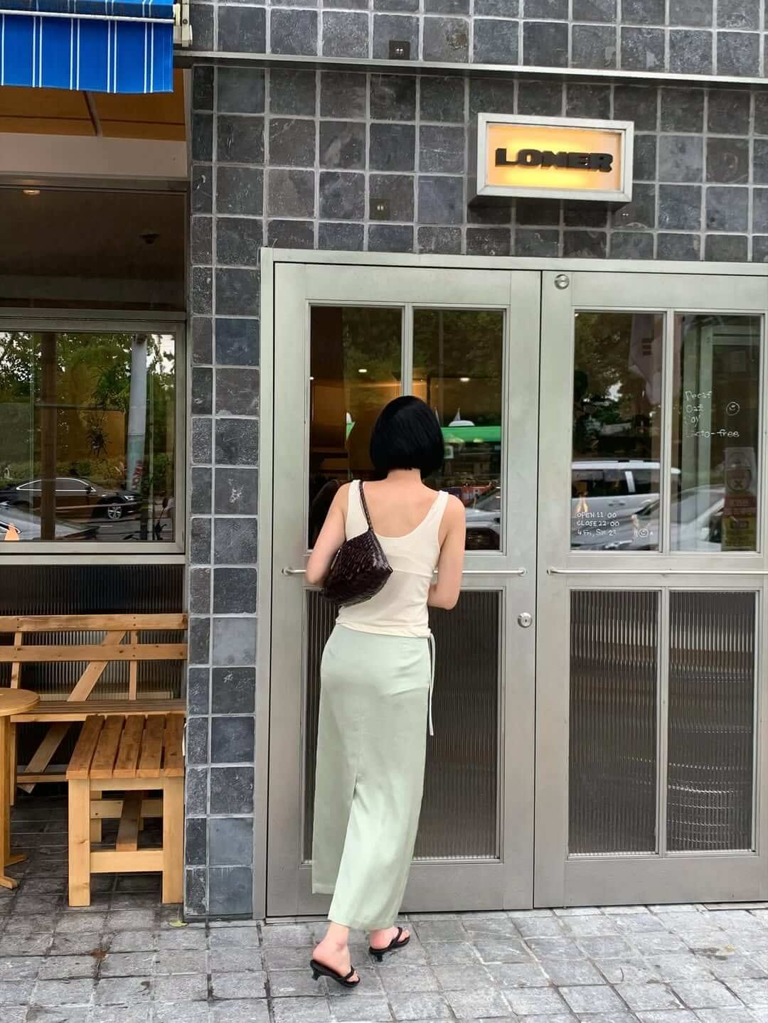 Customer photo review of Marissa Vegan Leather Woven Bag Small