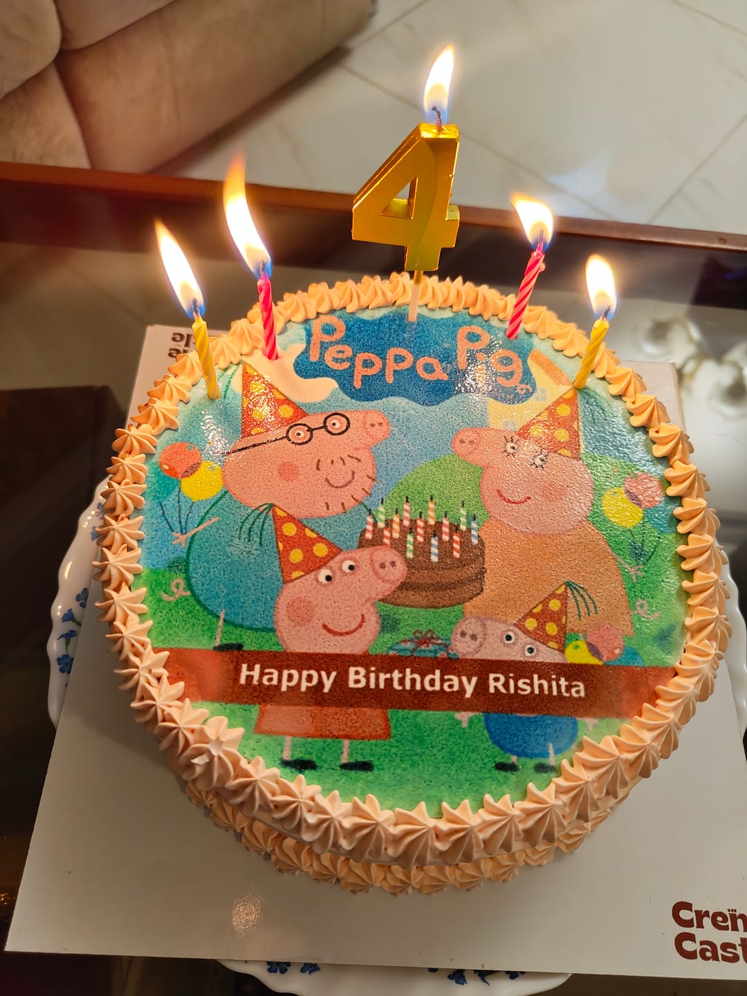 Customer photo review of Peppa Pig Family Photo Cake