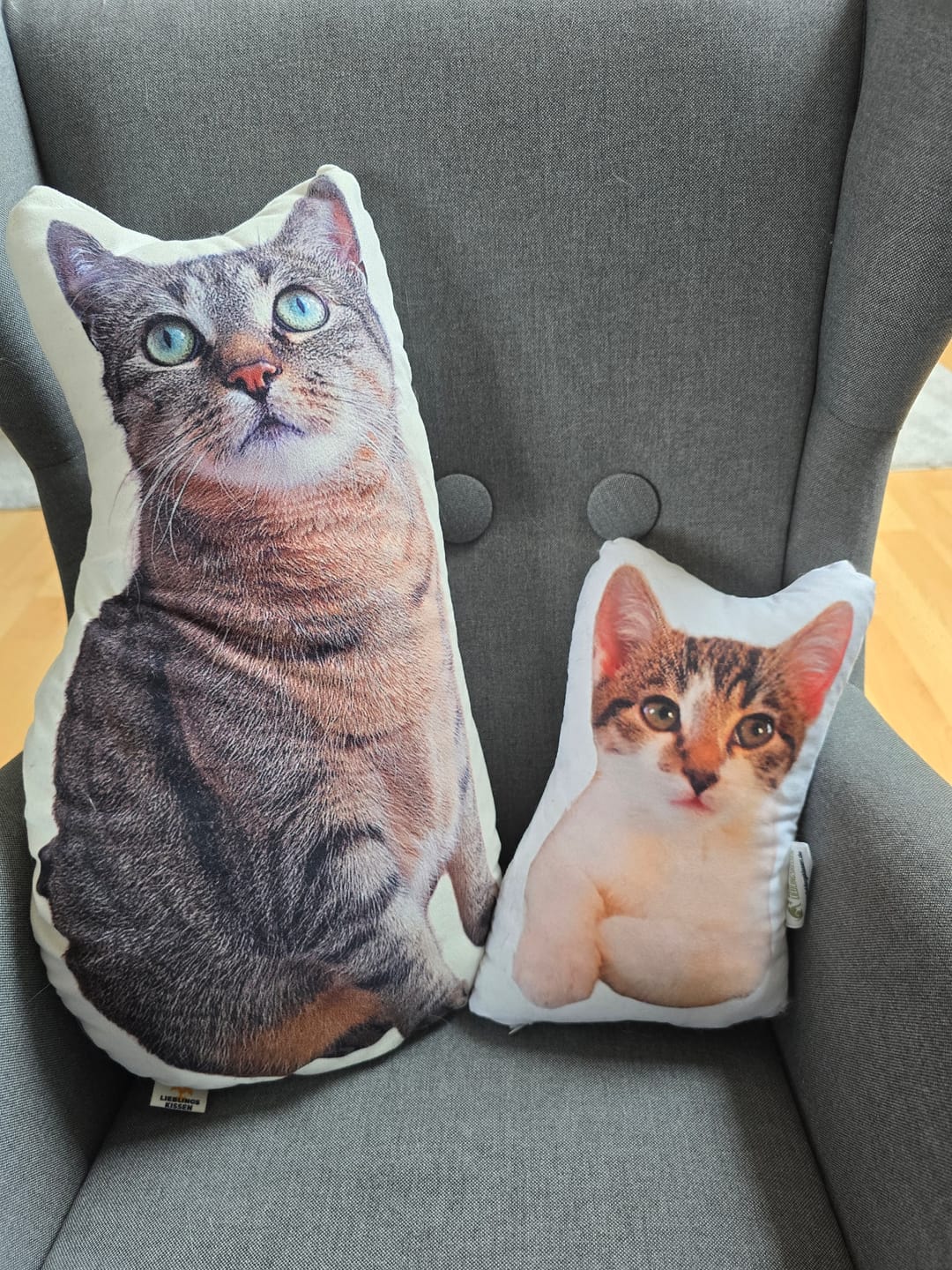 Customer photo review of Personalisiertes Katzenkissen