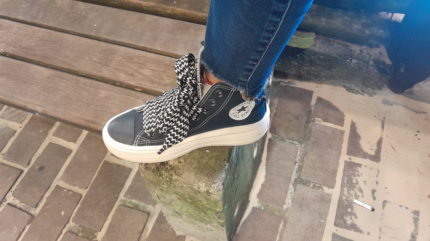Customer photo review of Zapatillas Converse Chuck Taylor Move Hi Platform Azul Blanco