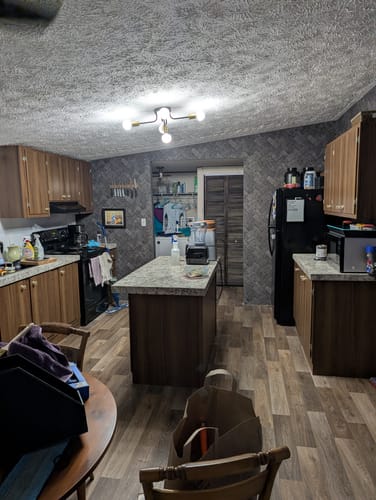 Customer photo review of Galerie G45426 Black Herringbone Brick