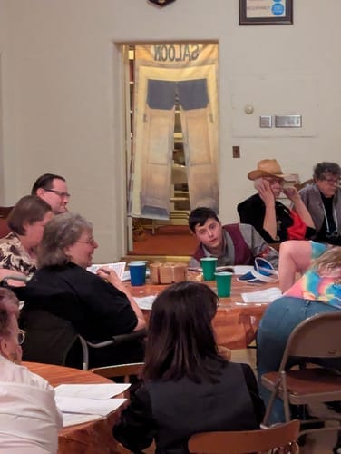 Customer photo review of Replay-able Cowboy Wild West Murder Mystery Dinner Game for Up to 20 Adults - Host Your Own Dinner Party Game Night - Cowboy & Wild West Theme - Cowboy Fancy Dress Dinner PartyV2