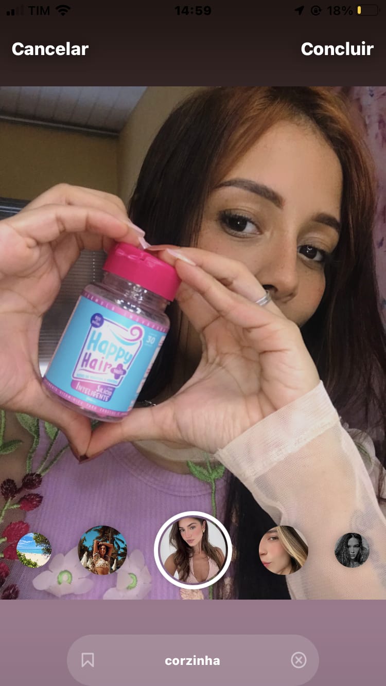Customer photo review of Happy Hair 6 Potes + 6 Potes Grátis + 1 Melatonina + 1 Colágeno + 1 Happy Calm (Total 15 Potes)