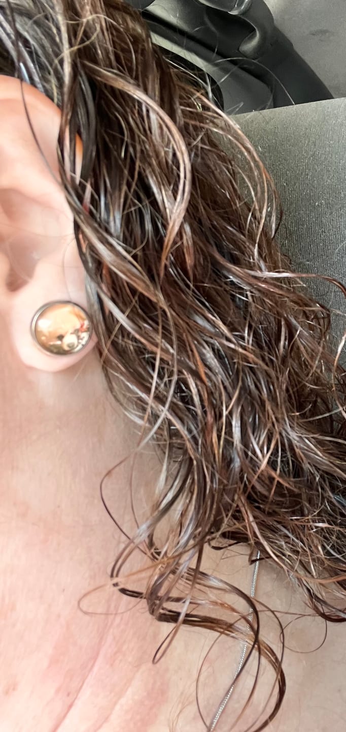 Customer photo review of Live Customization Glass Pet Stud Earrings