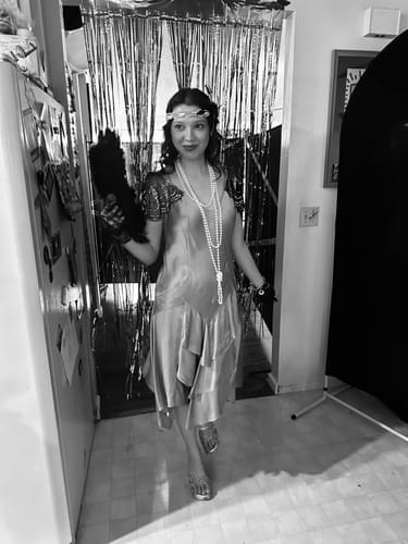 Customer photo review of Replay-able 1920s Murder Mystery Dinner Party Game for Up to 20 Adults - Host Your Own Dinner Party Game Night - 1920s Speakeasy Gatsby Theme - 1920s Fancy Dress Dinner Party(V2)