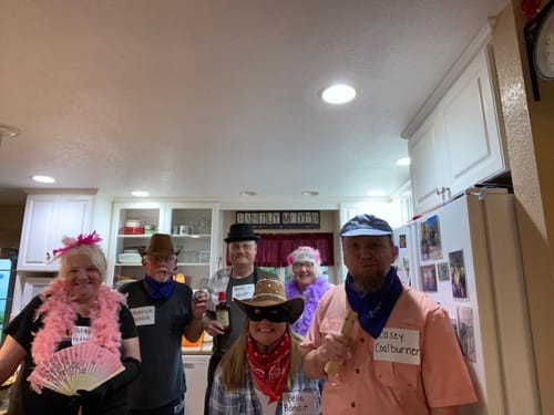 Customer photo review of Replay-able Cowboy Wild West Murder Mystery Dinner Game for Up to 20 Adults - Host Your Own Dinner Party Game Night - Cowboy & Wild West Theme - Cowboy Fancy Dress Dinner PartyV2