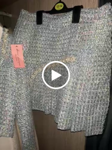 Customer video review of ELSA Blue Tweed Three Piece Set next day delivery