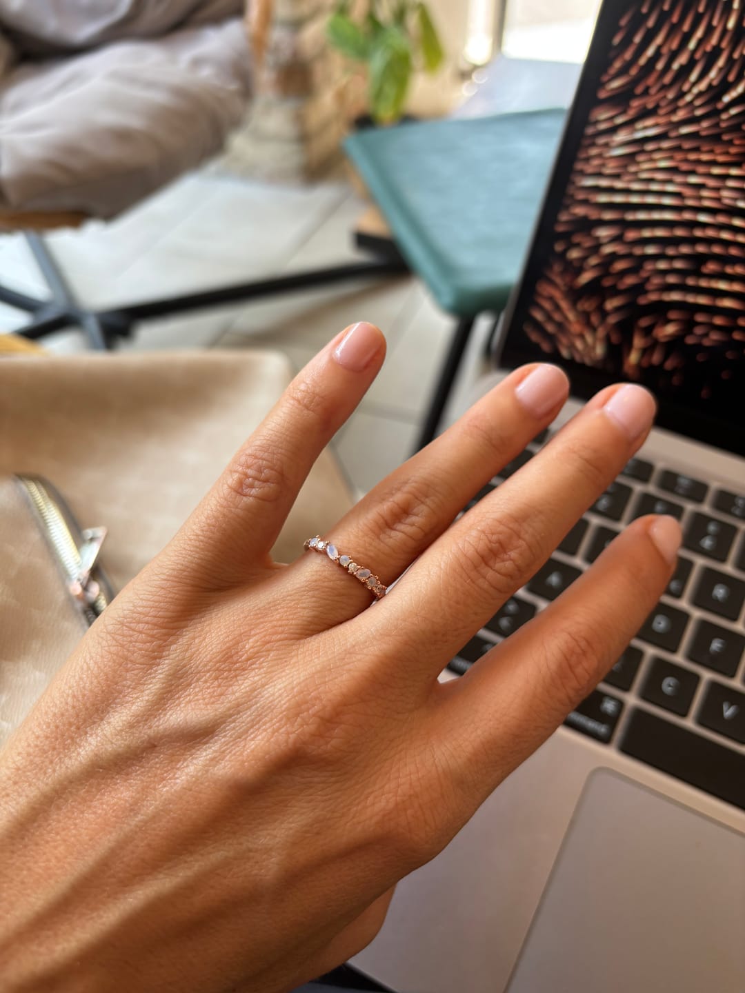 Customer photo review of Rosenquarz Ring - Natursteine