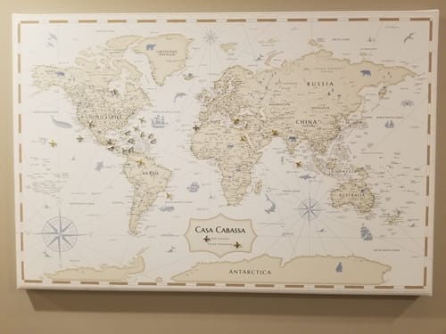 Customer photo review of Pinnable USA Journey Map • Ivory