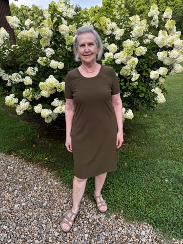 Customer photo review of Harlowe Ribbed Dress • Final Sale Deals! - Olive Leaf