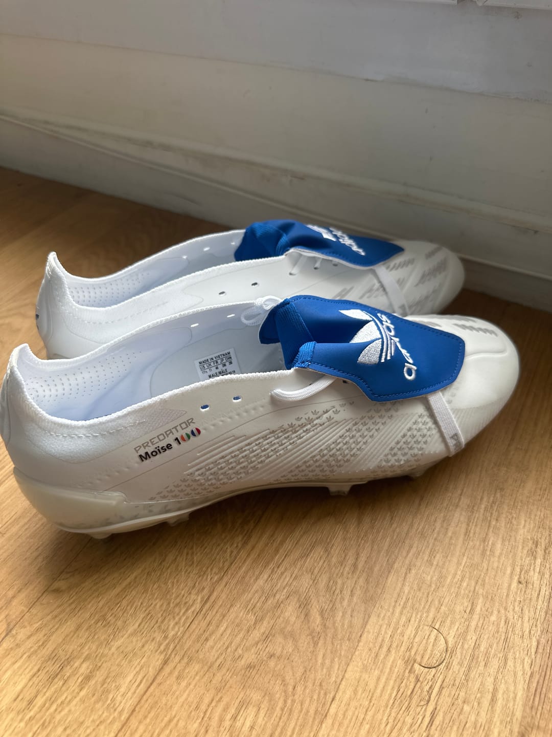 Customer photo review of Predator 25 Elite Fold-over Tongue FG +Teamgeist Blanc OR