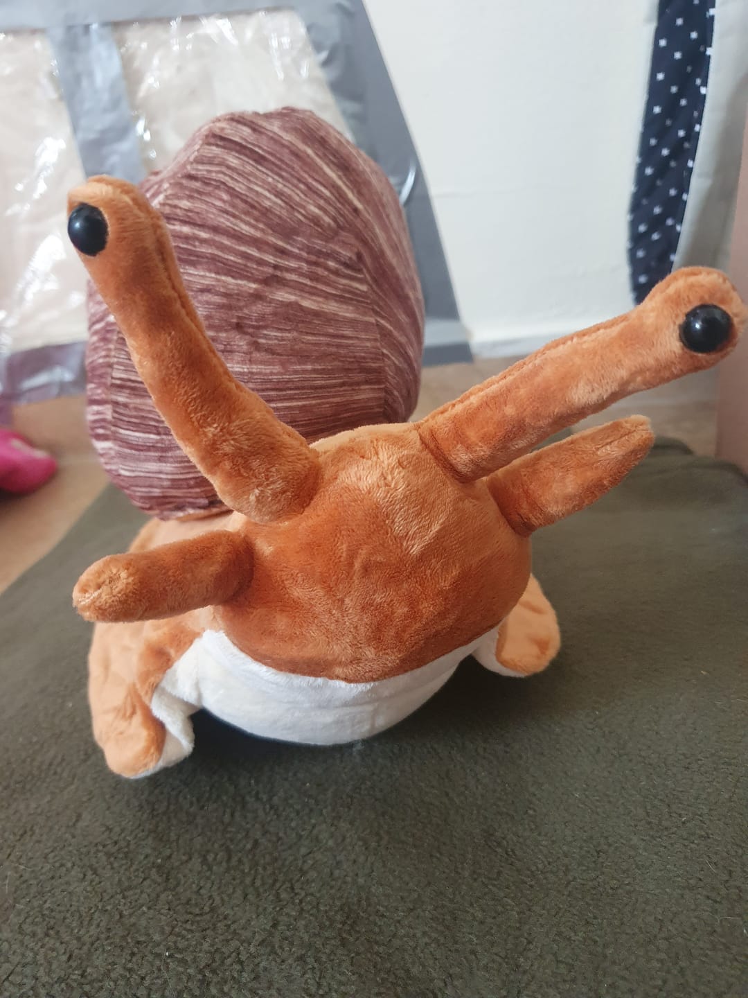 Customer photo review of Lifelike Snail Soft Stuffed Plush Toy