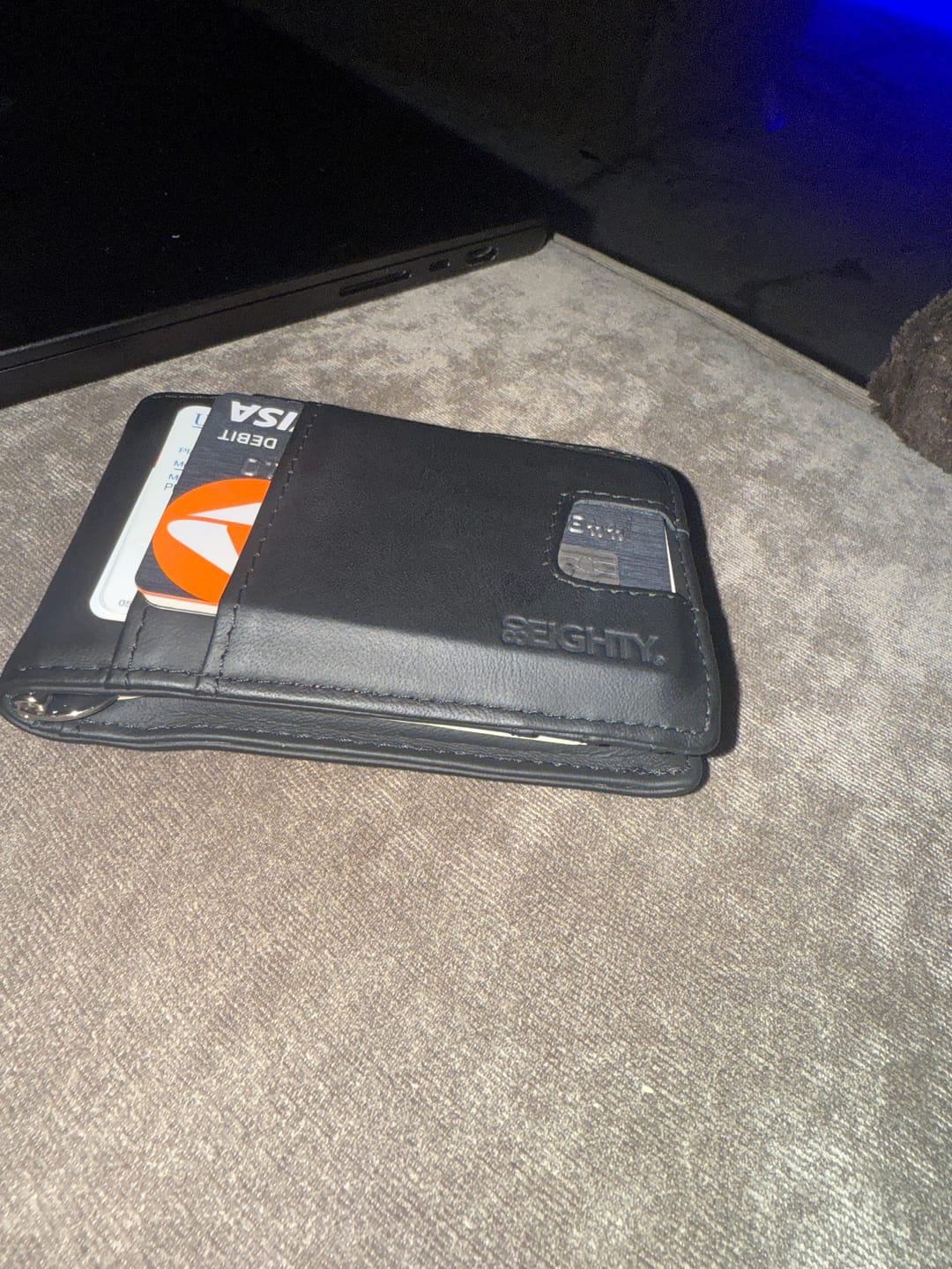 Customer photo review of 80Eighty® Matte Black Leather Wallet